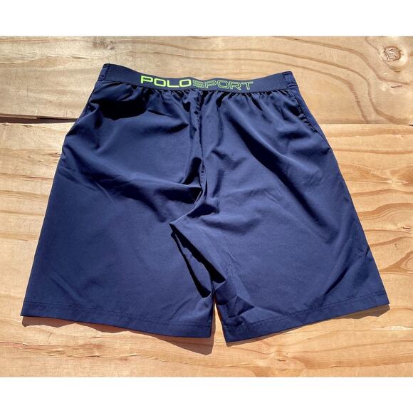 Polo Sport Ralph Lauren Men's Blue Elastic Waist Athletic Running Shorts Logo XL - Picture 5 of 5